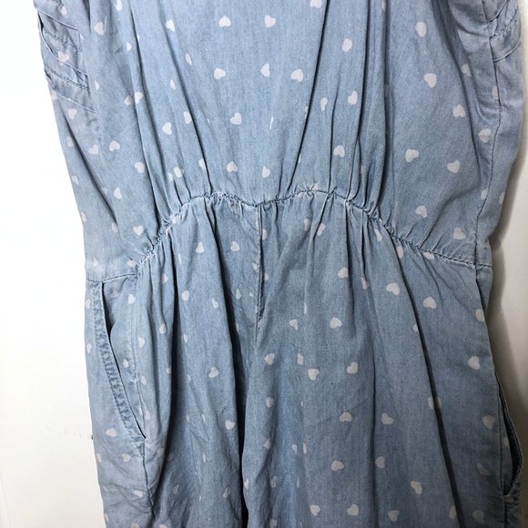 chambray patterned romper | denim playsuit topshop - Picture 3 of 7